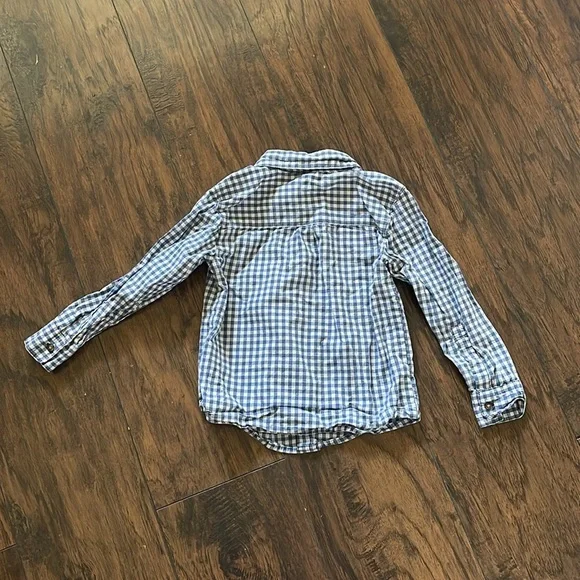 Carter's Blue and White Checkered Button Down Shirt SZ 5T - Picture 3 of 3